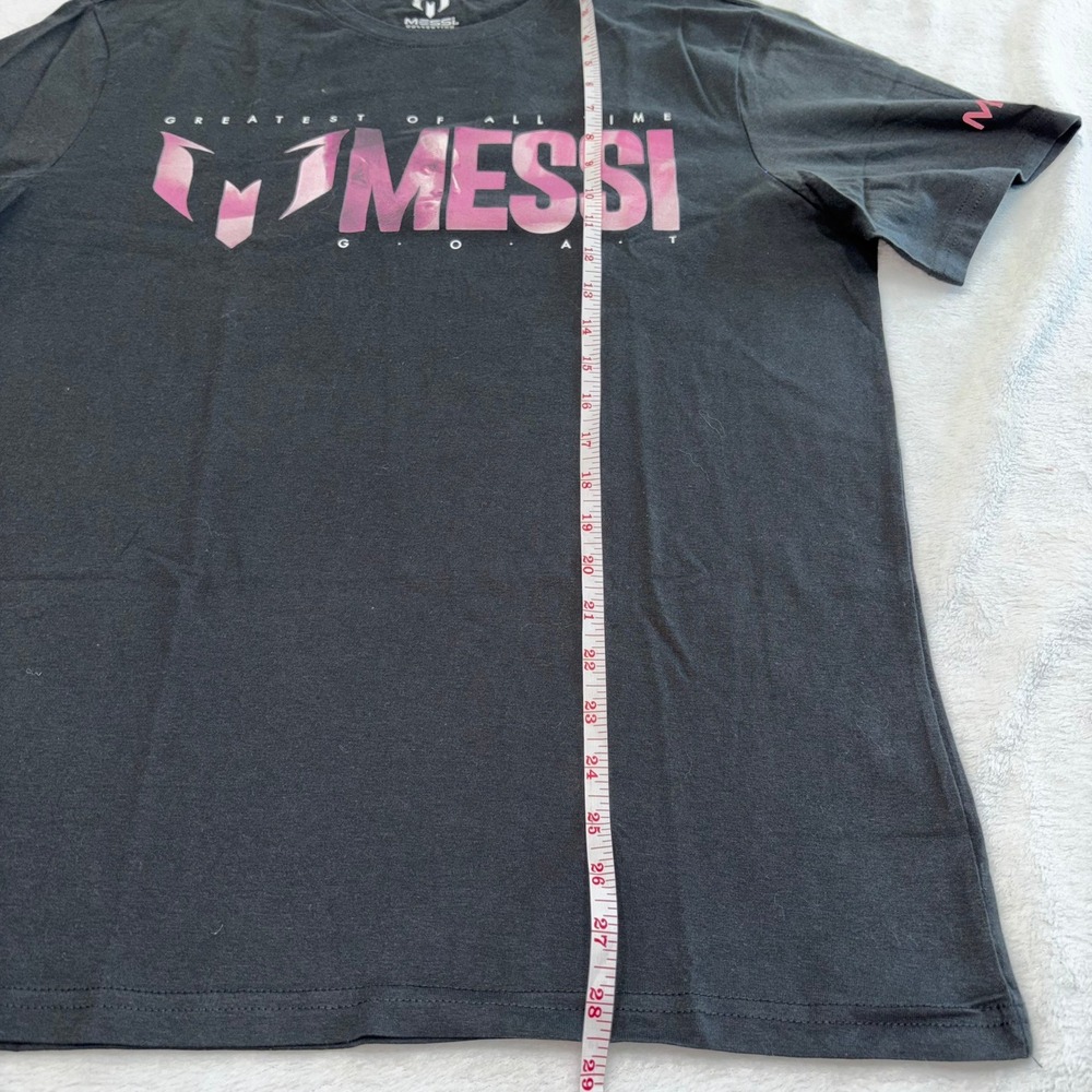 Messi Collection Mens GOAT Greatest of All Time Graphic T-Shirt Black Pink Large - Picture 5 of 6